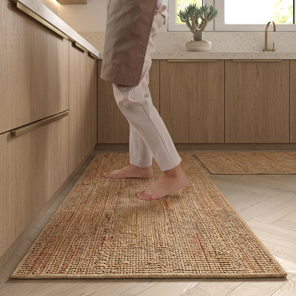 Minimalist Linear Kitchen Mat Set