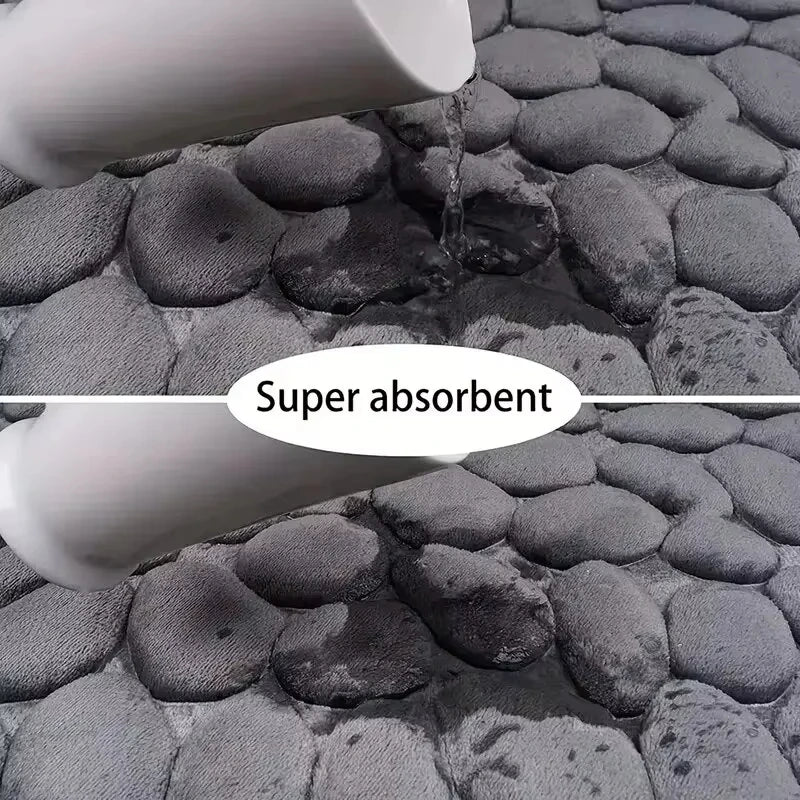 Pebble Embossed Memory Foam Bath Mat