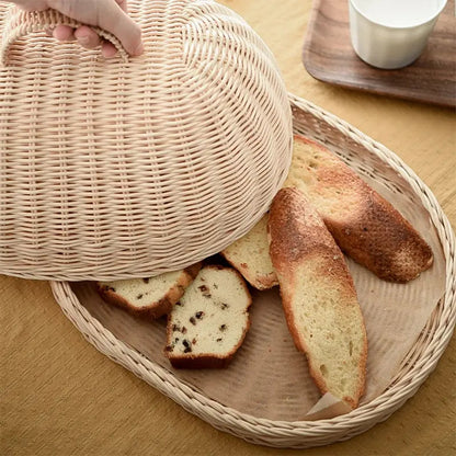 Woven Rattan Bread Cloche