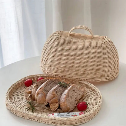 Woven Rattan Bread Cloche