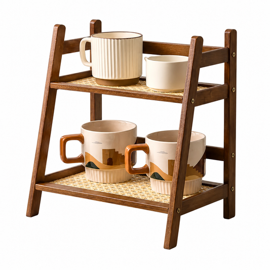 Bamboo Tiered Countertop Organiser